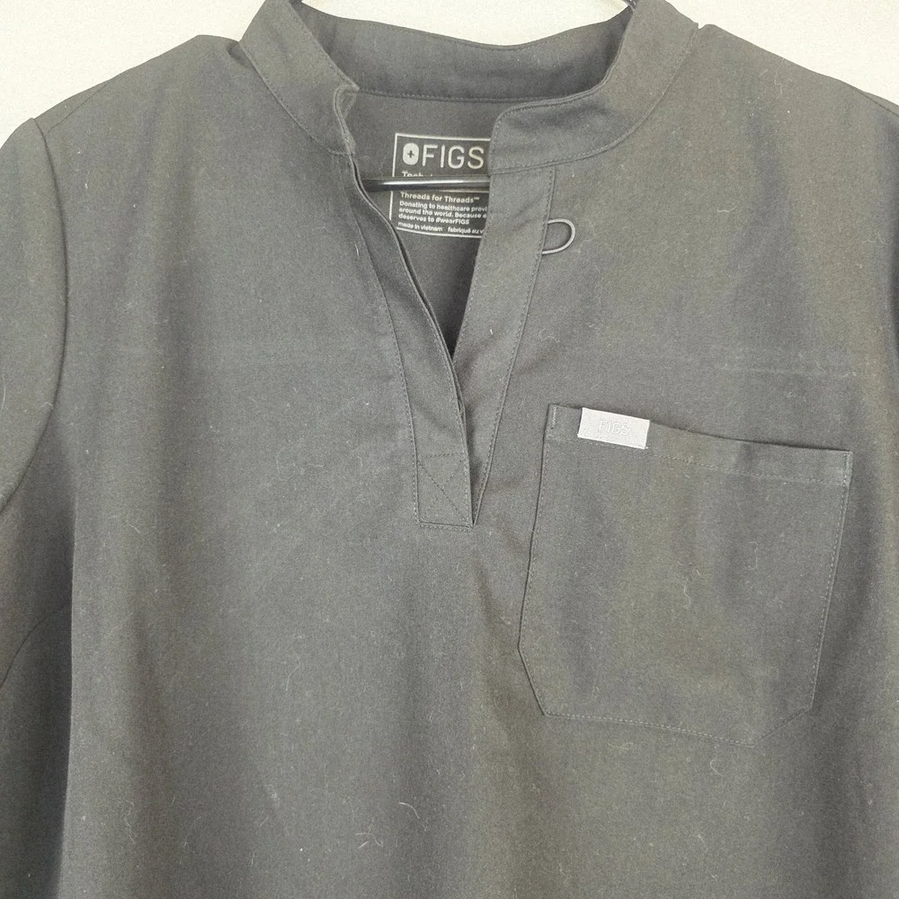 Figs Scrub Uniform Shirt Sz Large Adult Shirt‎ Sleeve Casual Work. D108
